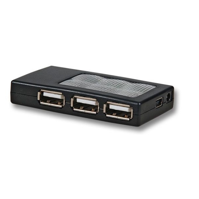 USB2.0 Hub 4-Port, Mini, Magnetbefestigung