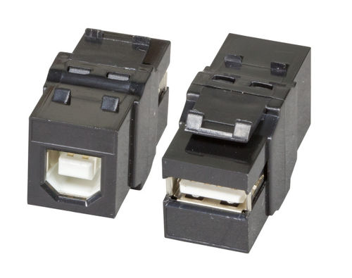 USB2.0 Snap-In Adapter schwarz A Buchse /B Buchse USB2.0 Snap-In Adapter schwarz A Buchse /B Buchse