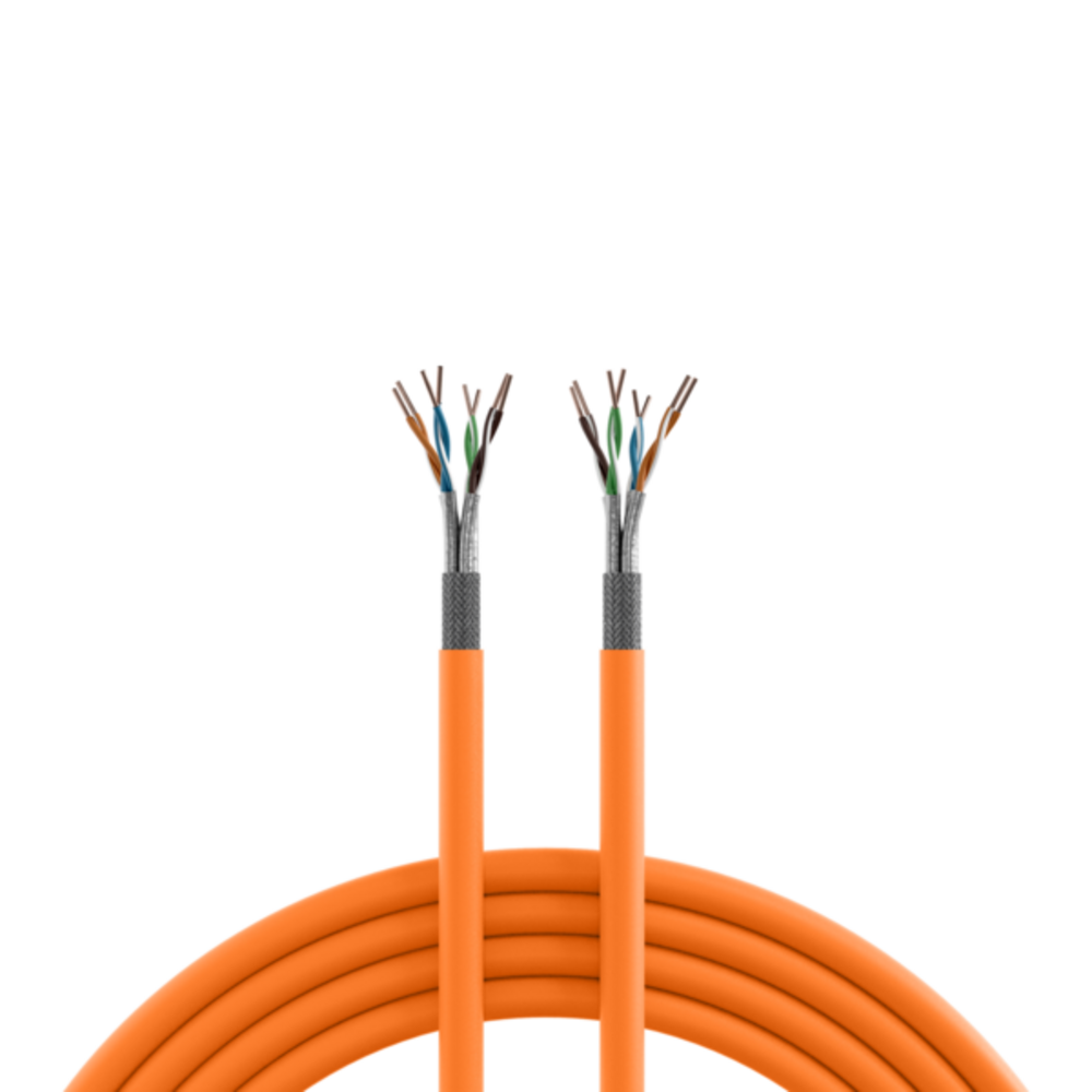 Verlegekabel  INFRALAN® Cat.7A 1200 AWG22, S/FTP 4P, CPR B2ca orange RAL 2003 - 1 VPE = 1000 Stï¿½ck Verlegekabel
