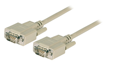 VGA Anschlusskabel, 2x HD-DSub 15 -- St.-St., 3,0m, beige
