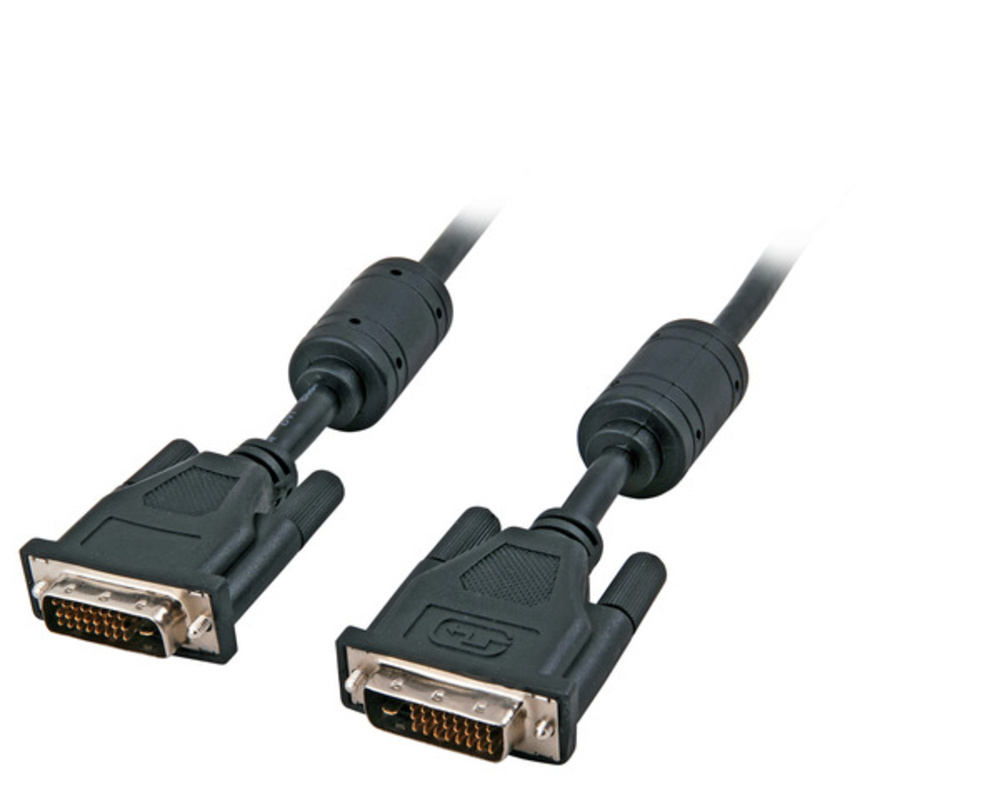 VGA / DVI DVI-D Dual Link Kabel, 2x DVI-D 24+1, St.-St., AWG 30, 3,0m, schwarz - 1 VPE = 50 Stück VGA / DVI