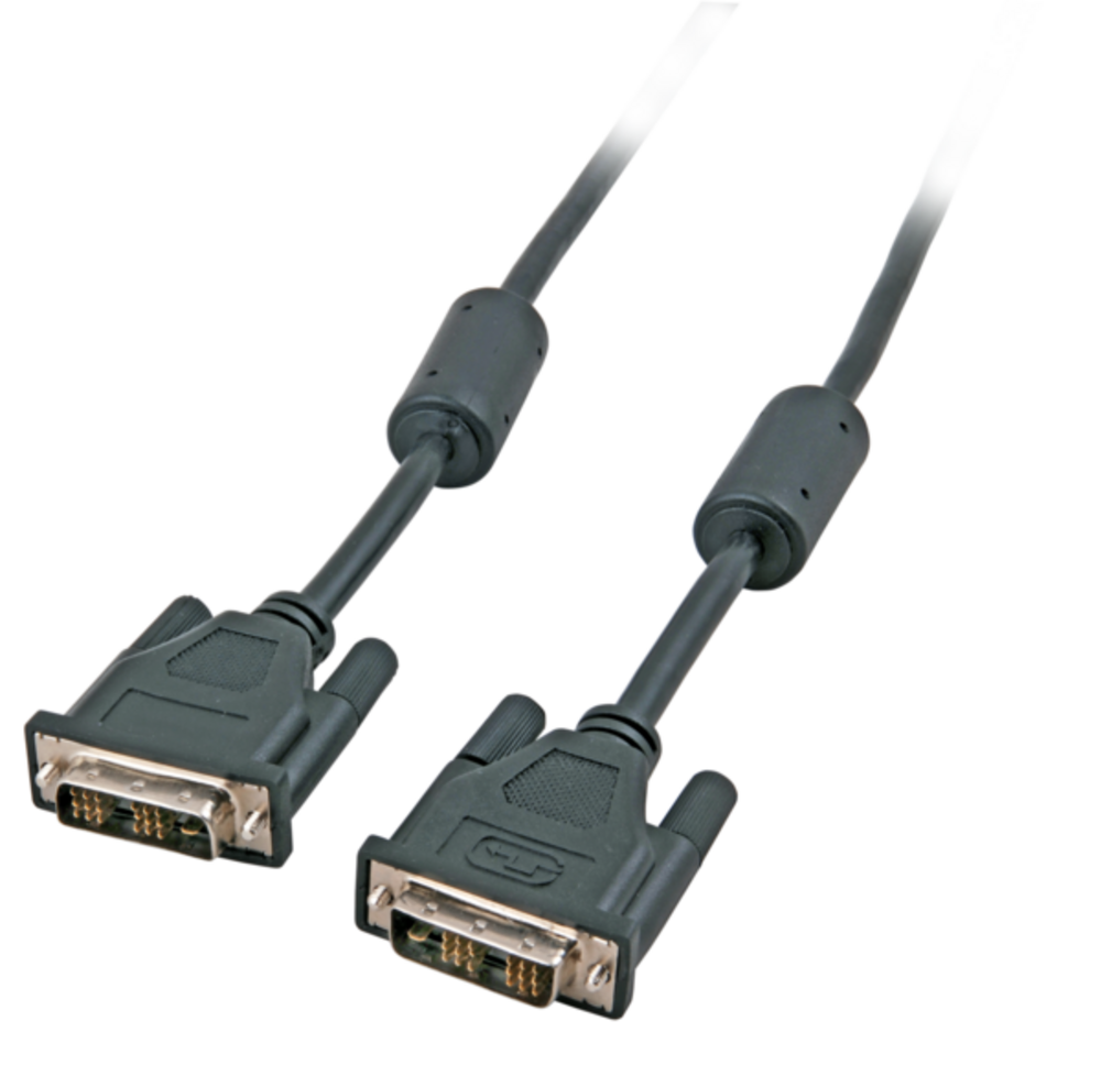 VGA / DVI DVI-D Single Link Kabel, 2x DVI-D 18+1, St.-St., AWG 30, 2,0m, schwarz - 1 VPE = 10 Stück VGA / DVI