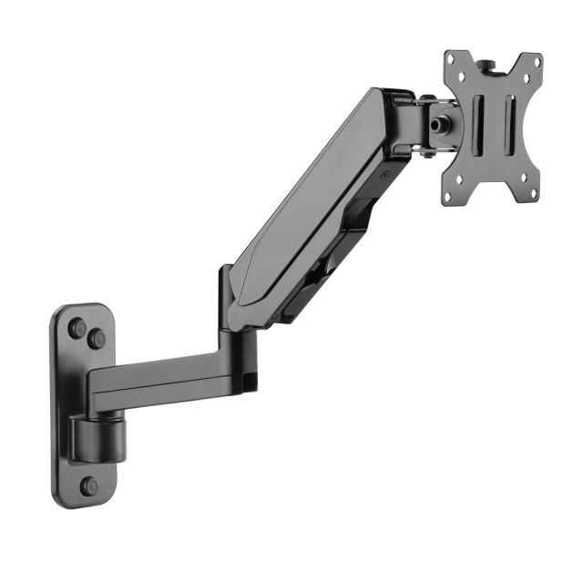 Wandhalterung für 1 LCD TV LED 17-32, drehbar, 2 Arm, mit Gasfeder, schwarz Wandhalterung für 1 LCD TV LED 17-32, drehbar, 2 Arm, mit Gasfeder, schwarz