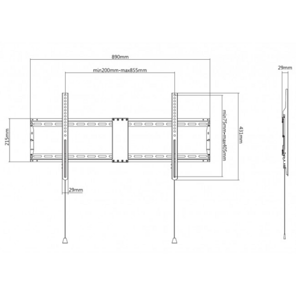 Wandhalterung für LCD TV LED 43