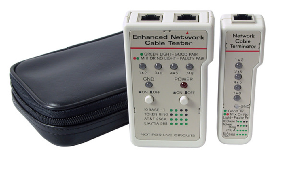 Werkzeug + Messgeräte Enhanced-Networkcabletester RJ45,  - 1 VPE = 50 Stück Werkzeug + Messgeräte