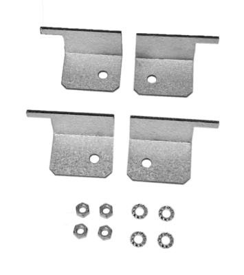 Winkelset zur Stabilisierung des Rahmens -- 2x2 Winkel li/re, verzinkt, Montagemat.