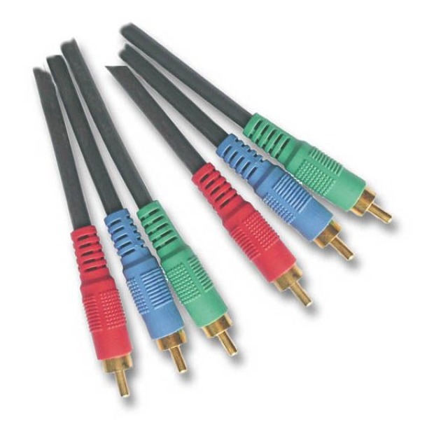 YUV Komponenten Video Kabel, 3 x Cinch Male-Male, 5m