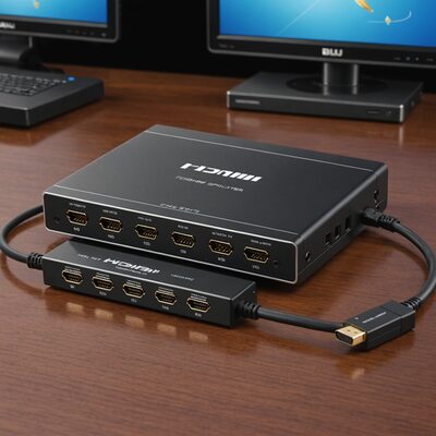 HDMI Splitter, Full HD 1080p, 3D, 4-Port HDMI Splitter, Full HD 1080p, 3D, 4-Port