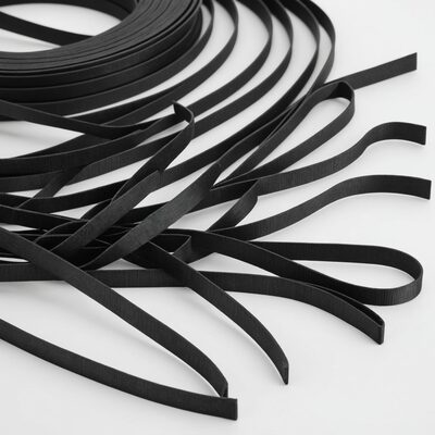 Klettband Kabelbinder 25m, schwarz