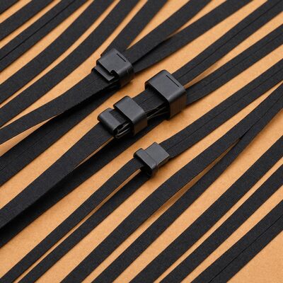 Klettband Kabelbinder, schwarz