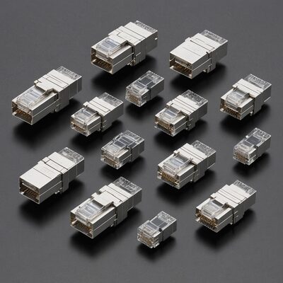 RJ45 Hirose Steckerset STP, TM11 Cat.5e grau
