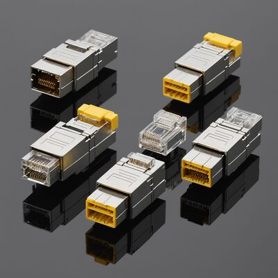 RJ45 Hirose Steckerset STP, TM21 Cat.6 gelb