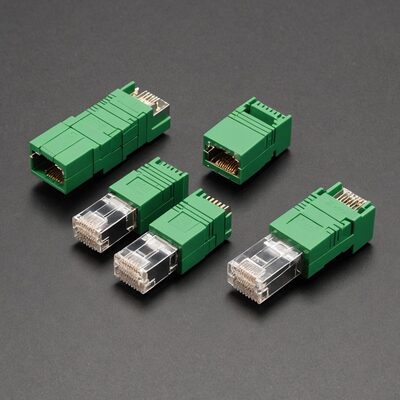 RJ45 Hirose Steckerset STP, TM21 Cat.6 grün