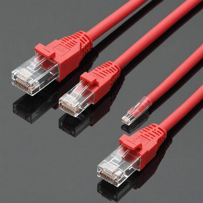 RJ45 Patchkabel Cat.5e U/UTP PVC CCA rot