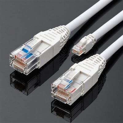 Kupferverkabelung RJ45 Patchkabel Cat.5e U/UTP PVC CCA weiß
