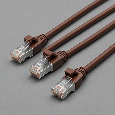 RJ45 Patchkabel Cat.6A S/FTP LSZH braun