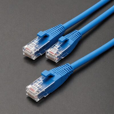 RJ45 Patchkabel Cat.6A U/UTP LSZH Premium 500MHz blau