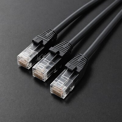 RJ45 Patchkabel Cat.6A U/UTP LSZH Premium 500MHz schwarz