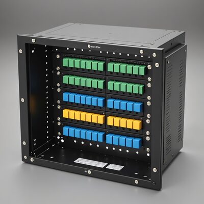 Bestückte Frontblende mit 12 x SC Duplex Kupplung