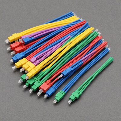 Faserpigtail LC/APC OS2 G657A2-farbiges Set - 12 Stück