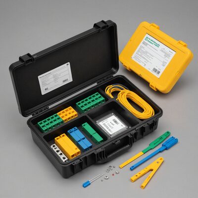 Kompakt Spleißverteiler Set + Verteilerplatte