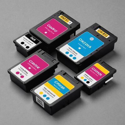Fotopatrone cyan, magenta, schwarz