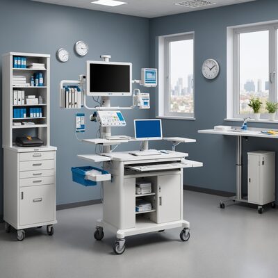 Medizinische Workstation & Trolleys
