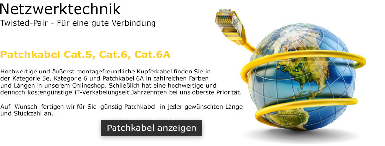 Patchkabel Shop Cat.5e / Cat.6A Patchkabel Shop Cat.5e / Cat.6A