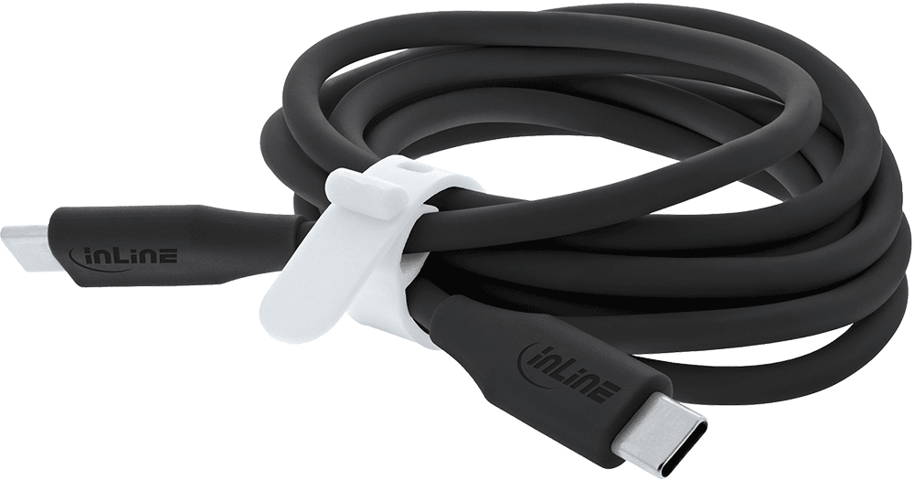 InLine USB-C Schnellladekabel aufgerollt