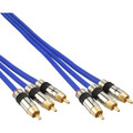 InLine Cinch Audio / Video 3x Cinch Audio/Video Premium Kabel blau 0,5 Meter InLine Cinch Audio / Video Kabel blau 0,5 Meter