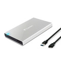 Fantec HDD Gehäuse / externe HDD 6,35cm (2,5) silber 2,5 Zoll Fantec HDD Gehäuse / externe HDD silber 2,5 Zoll