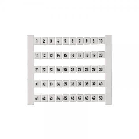 4008190047054 - Weidmüller DEK 5 FWZ L1-PE Klemmen- markierer Karte 5x5mm ws 0354361187 (Inhalt 50 Stück)