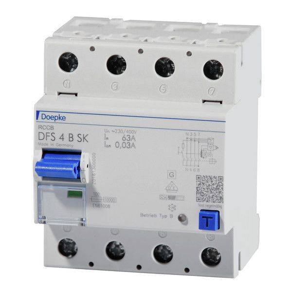 DOEP Fi-Schutzsch. DFS4-040-4/0,03-BSK Allstromsensitiv 230/400V 09134998 DOEP Fi-Schutzsch. DFS4-040-4/0,03-BSK Allstromsensitiv 230/400V 09134998