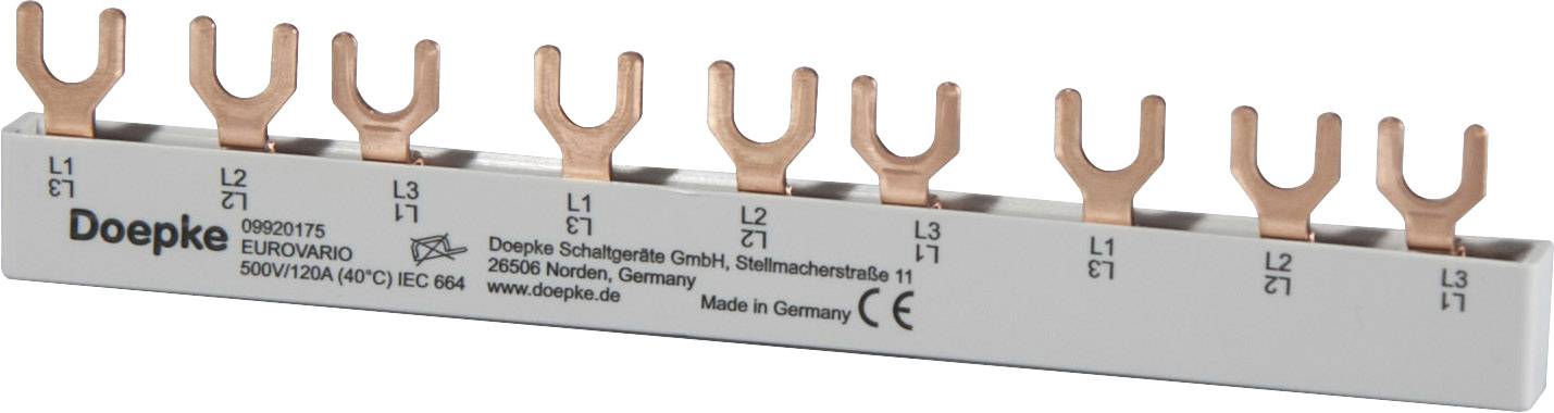 DOEP Phasenschiene EV-S G 3.9.120 ** FI/LS 10qmm Gabel 3-pol 9TE 120A DOEP Phasenschiene EV-S G 3.9.120 ** FI/LS 10qmm Gabel 3-pol 9TE 120A