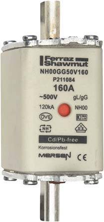Mersen 1B769.000000 NH00 160A gG 500V NH-Sicherung sfü spannungsführend Mersen 1B769.000000 NH00 160A gG 500V NH-Sicherung sfü spannungsführend