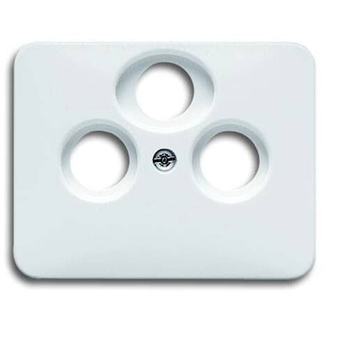 4011395718803 - BJ alpha nea Koax-Abdeckung 1743-03-24G 3Loch alabaster studioweiss hochglan 4011395718803 - BJ alpha nea Koax-Abdeckung 1743-03-24G 3Loch alabaster studioweiss hochglan