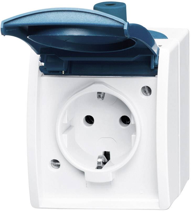 4011395993156 - Busch-jaeger Elektro - Busch-Jaeger Aufputz Schutzkontakt-Steckdose mit Deckel Ocean 20 EW-53 Busch-Jaeger 4011395993156 - Busch-jaeger Elektro - Busch-Jaeger Aufputz Schutzkontakt-Steckdose mit Deckel Ocean 20 EW-53 Busch-Jaeger