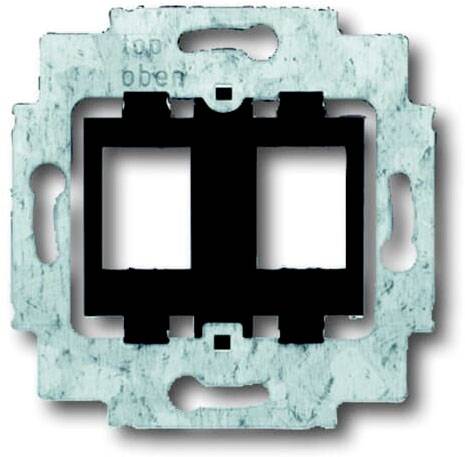 4011395743904 - BJ UP Tragring mit schwarzem Sockel 1814 für 2 Modular Jack Einsätze CAT5 4011395743904 - BJ UP Tragring mit schwarzem Sockel 1814 für 2 Modular Jack Einsätze CAT5