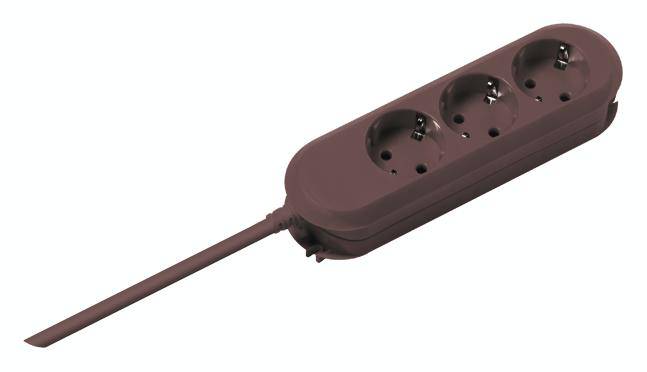 Bachmann Tischsteckdose 3xSchuko 388.471 braun Strom 3m Schuko Bachmann Tischsteckdose 3xSchuko 388.471 braun Strom 3m Schuko