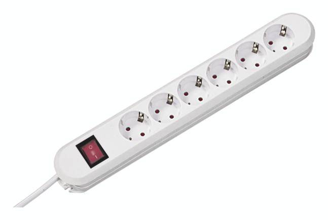 Bachmann Tischsteckdose 381.147K 6xSchuko schwarz Strom 1,5m Schuko