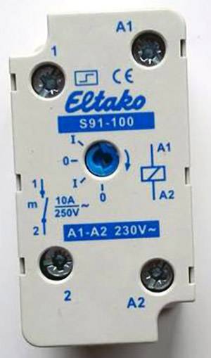 Eltako S91-100-230V Stromstoßschalter 1S 10A 91100030 Eltako S91-100-230V Stromstoßschalter 1S 10A 91100030
