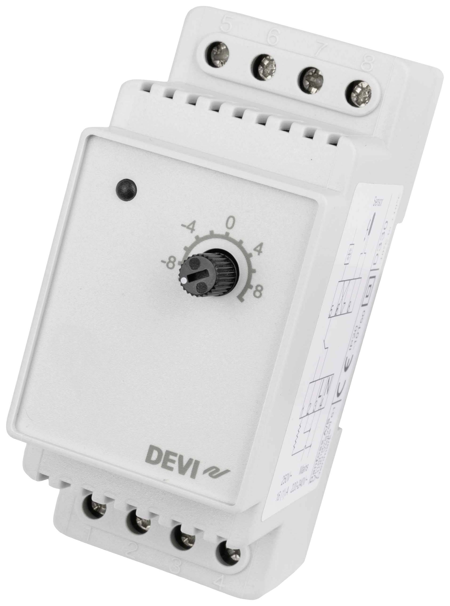 DEVI Thermostat Devireg 330 -10/+10 Grad f. Hutschiene 177870 (BILD1)