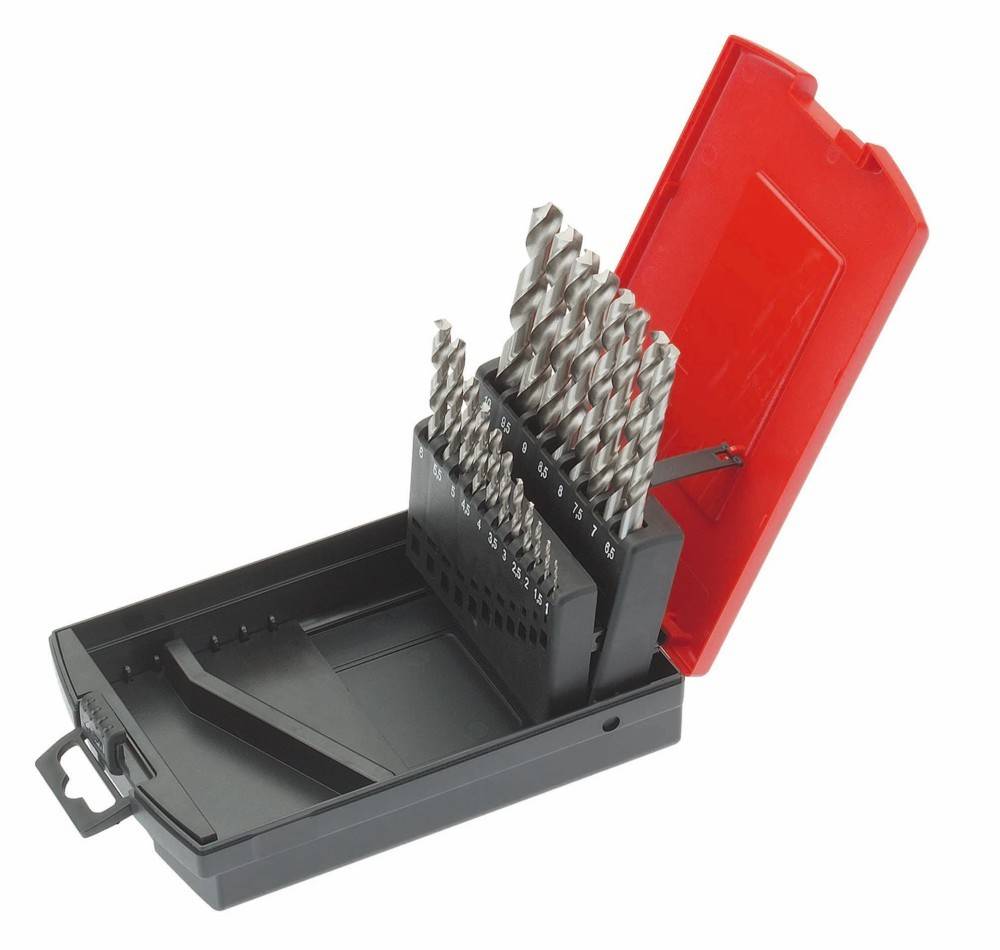 4021104013525 - HSS-Spiralbohrer-Sortimente 19 tlg din 338 1-10 mm Läng steigend - hochstabile Kunststoffkassette mit Klemmleiste - Cimco 4021104013525 - HSS-Spiralbohrer-Sortimente 19 tlg din 338 1-10 mm Läng steigend - hochstabile Kunststoffkassette mit Klemmleiste - Cimco