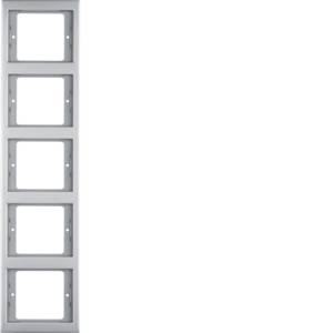 4011334281979 - BER K5 Rahmen 13537004 5fach Edelstahl senkrecht 4011334281979 - BER K5 Rahmen 13537004 5fach Edelstahl senkrecht