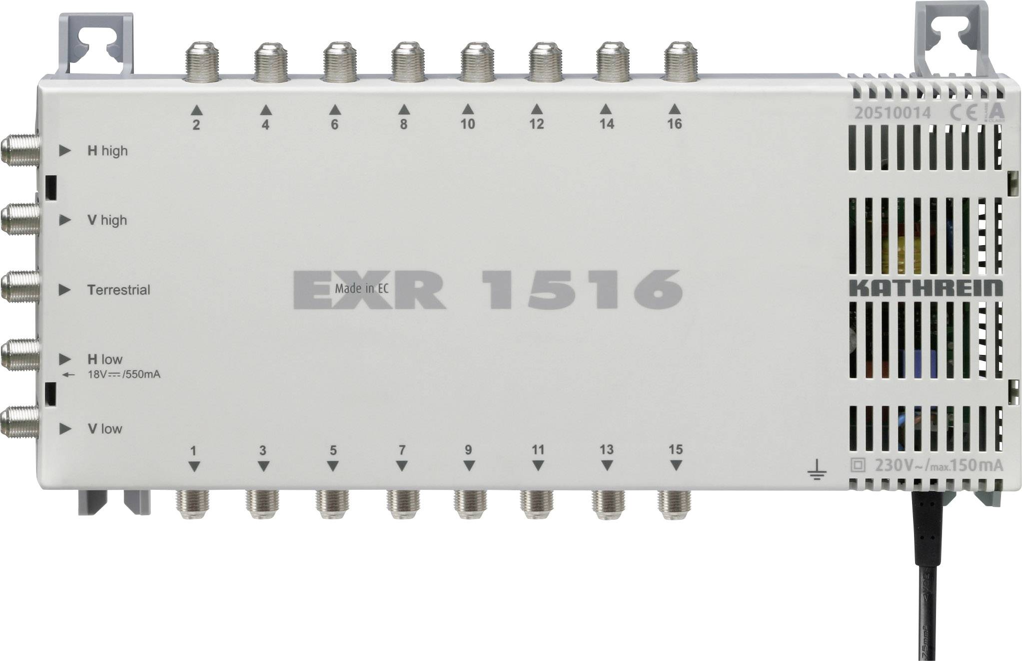 4021121448836 - EXR 1516 SAT Multischalter Eingänge (Multischalter) 5 (4 SAT 1 terrestrisch) Teilnehmer-Anzahl 16 4021121448836 - EXR 1516 SAT Multischalter Eingänge (Multischalter) 5 (4 SAT 1 terrestrisch) Teilnehmer-Anzahl 16