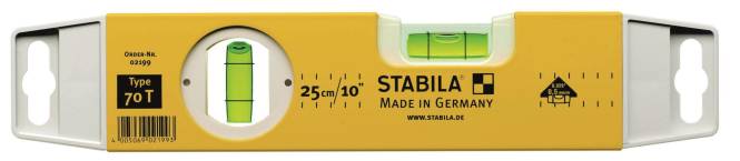 4005069021993 - STABILA 02199 - Taschen-Wasserwaage Type 70 T 250 mm 4005069021993 - STABILA 02199 - Taschen-Wasserwaage Type 70 T 250 mm