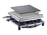 Steba RC 3 plus chrom Raclette 8 Pfännchen Grillfl.26x26cm Stein/Gußpl. Steba RC 3 plus chrom Raclette 8 Pfännchen Grillfl.26x26cm Stein/Gußpl.
