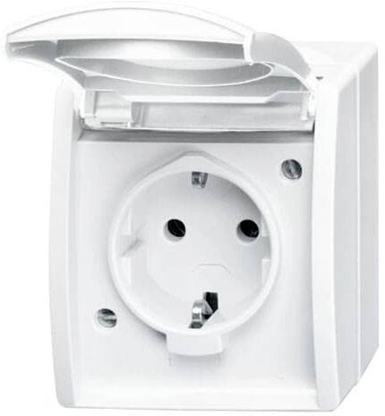 4011395079614 - BJ 20 EWN-54 - Schutzkontakt-Steckdose mit Klappdeckel und Beschriftungsfeld 4011395079614 - BJ 20 EWN-54 - Schutzkontakt-Steckdose mit Klappdeckel und Beschriftungsfeld