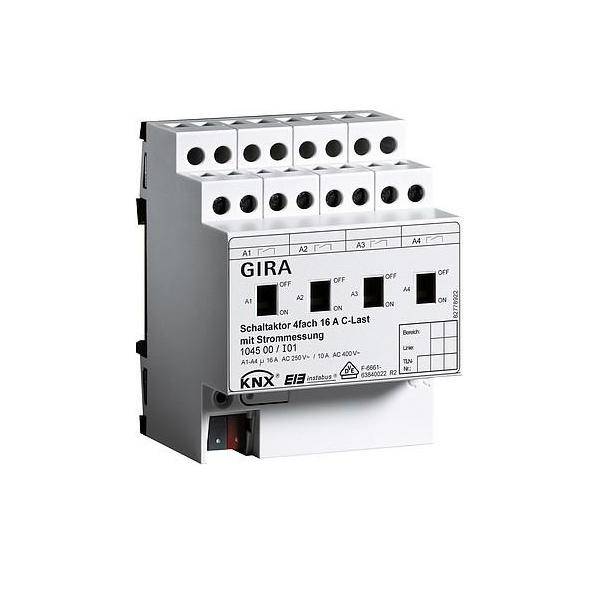 4010337042266 - GIRA 104500 Schaltaktor 4fach 16A Hand+Strom C-Last KNX REG 4010337042266 - GIRA 104500 Schaltaktor 4fach 16A Hand+Strom C-Last KNX REG