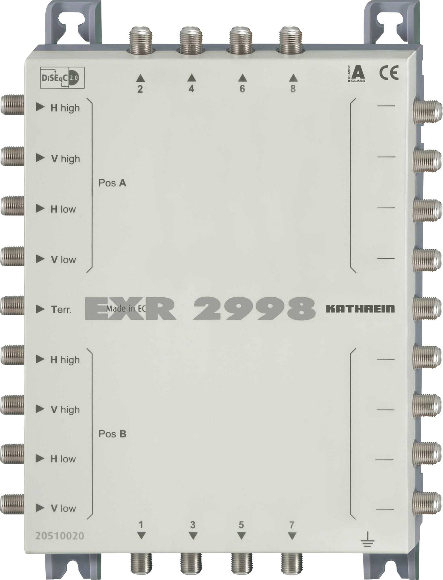4021121464072 - EXR 2998 SAT Multischalter Kaskade Eingänge (Multischalter) 9 (8 SAT 1 terrestrisch) Teilnehmer-Anzahl 8 4021121464072 - EXR 2998 SAT Multischalter Kaskade Eingänge (Multischalter) 9 (8 SAT 1 terrestrisch) Teilnehmer-Anzahl 8